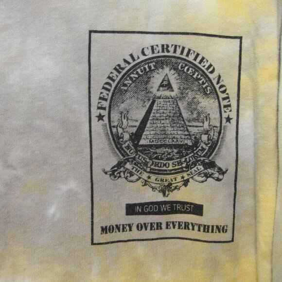 Victorious Money Over Everything In God We Trust Tie Dye T Shirt Mens sz XL READ - Picture 2 of 6
